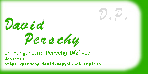 david perschy business card